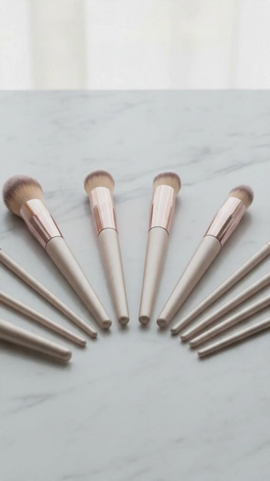 Champagner Pinselset – Premium Make-up Pinsel | Bristle & Bloom